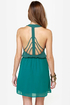 Back Beauty Teal Green Dress