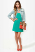 Ruffle Rendezvous Teal Ruffle Dress