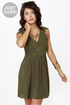 Sherwood Forest Olive Green Dress