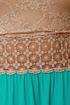 Picture Perfect Taupe and Teal Dress
