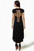 LULUS Exclusive Cross to Bare Black Midi Dress