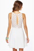 LULUS Exclusive Party Don't Stop Ivory Dress