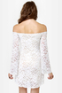 Ring My Bell Off-the-Shoulder Ivory Lace Dress