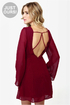 Back in a Flash Burgundy Dress