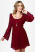 Back in a Flash Burgundy Dress