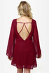 Back in a Flash Burgundy Dress