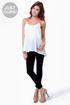 Pop and Lock Neon Coral and Ivory Tank Top