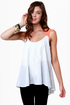 Pop and Lock Neon Coral and Ivory Tank Top