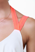 Pop and Lock Neon Coral and Ivory Tank Top