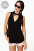 LULUS Exclusive Collared Queens Sleeveless Black Top