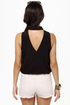 LULUS Exclusive Collared Queens Sleeveless Black Top