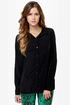 Listen to Your Heart Black Button-Up Top