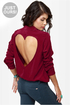 Listen to Your Heart Burgundy Button-Up Top