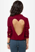 Listen to Your Heart Burgundy Button-Up Top