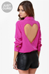 Listen to Your Heart Fuchsia Button-Up Top