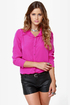 Listen to Your Heart Fuchsia Button-Up Top