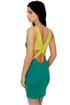 Lines in the Sand Criss-Cross Teal Dress