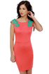Noble Intentions Mint and Coral Dress