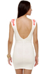 Noble Intentions Neon Orange and Ivory Dress