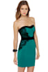 Utterly Irresistible Strapless Teal Dress