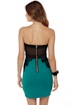 Utterly Irresistible Strapless Teal Dress