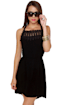 Away We Go Black Lace Dress