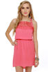 Away We Go Coral Lace Dress