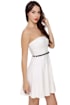 A Flare to Remember Strapless Ivory Dress