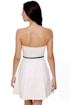 A Flare to Remember Strapless Ivory Dress