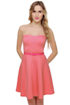 A Flare to Remember Strapless Pink Dress