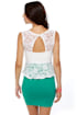 Holly Go-Lacey Ivory and Teal Dress
