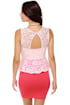 Holly Go-Lacey Pink and Coral Red Dress