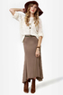 In the Near Flute-ure Light Brown Maxi Skirt