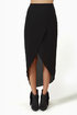 Tulip Season High-Low Black Skirt