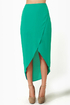 Tulip Season High-Low Teal Skirt
