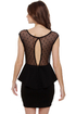 Flirt and Flutter Mesh Black Dress