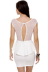 Flirt and Flutter Mesh Ivory Dress