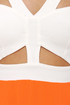 For Keeps Ivory and Neon Orange Dress