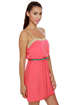 Weekend Forecast Belted Coral Dress