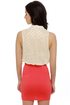 Shine For Me Ivory and Coral Dress