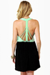 Back Beauty Mint and Black Dress