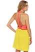 LULUS Exclusive Back Beauty Coral and Chartreuse Dress