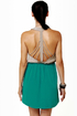 Back Beauty Taupe and Teal Dress