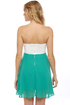 Ta-ra-ra Bustier! White and Turquoise Dress