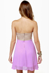 Ta-ra-ra Bustier! Taupe and Lavender Dress