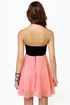 Ta-ra-ra Bustier! Black and Peach Dress
