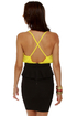 Highbrow and Low Cut Yellow and Black Dress