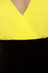 Highbrow and Low Cut Yellow and Black Dress