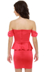 Valley Girl Off-the-Shoulder Coral Red Dress