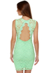 Cabaret Mint Green Lace Dress